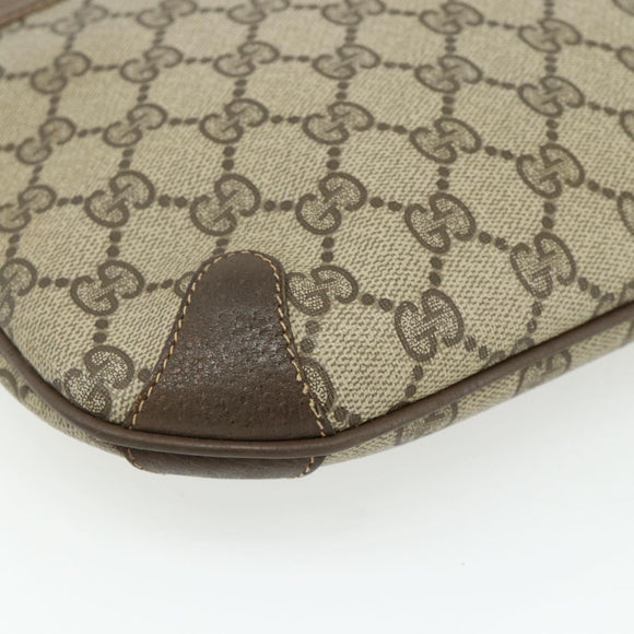 GUCCI GG Supreme Web Sherry Line Bag PVC Beige Red 904 02 026 Auth 176680