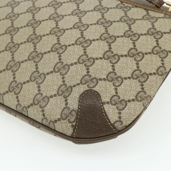 GUCCI GG Supreme Web Sherry Line Bag PVC Beige Red 904 02 026 Auth 176680