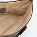 GUCCI GG Supreme Web Sherry Line Bag PVC Beige Red 904 02 026 Auth 176680-19