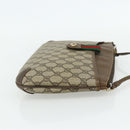 GUCCI GG Supreme Web Sherry Line Bag PVC Beige Red 904 02 026 Auth 176680-4