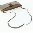 GUCCI GG Supreme Web Sherry Line Bag PVC Beige Red 904 02 026 Auth 176680-7