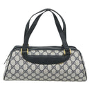 GUCCI GG Supreme Hand Bag PVC Navy Gold 89 02 062 Auth 176682-3
