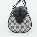 GUCCI GG Supreme Hand Bag PVC Navy Gold 89 02 062 Auth 176682-4
