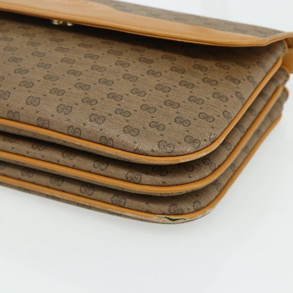 GUCCI Micro GG Supreme Shoulder Bag PVC Beige Gold 004 104 0024 Auth 176684