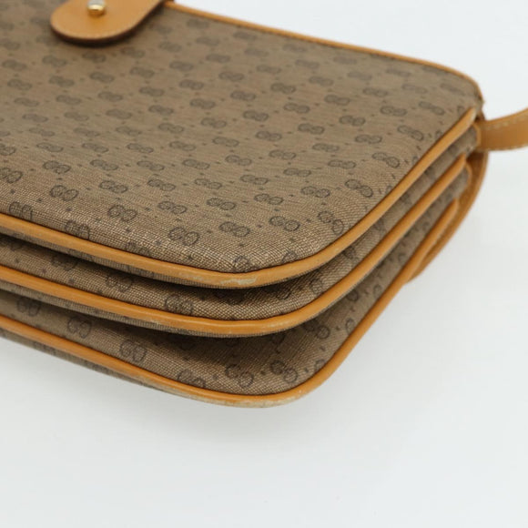 GUCCI Micro GG Supreme Shoulder Bag PVC Beige Gold 004 104 0024 Auth 176684