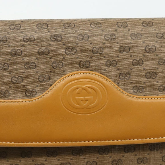 GUCCI Micro GG Supreme Shoulder Bag PVC Beige Gold 004 104 0024 Auth 176684