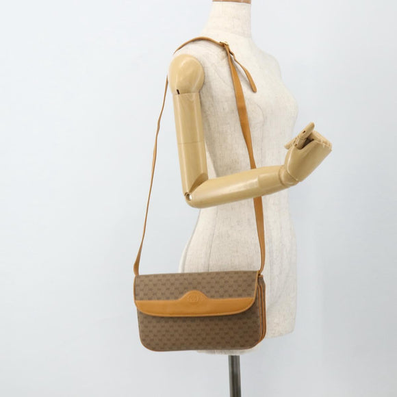 GUCCI Micro GG Supreme Shoulder Bag PVC Beige Gold 004 104 0024 Auth 176684