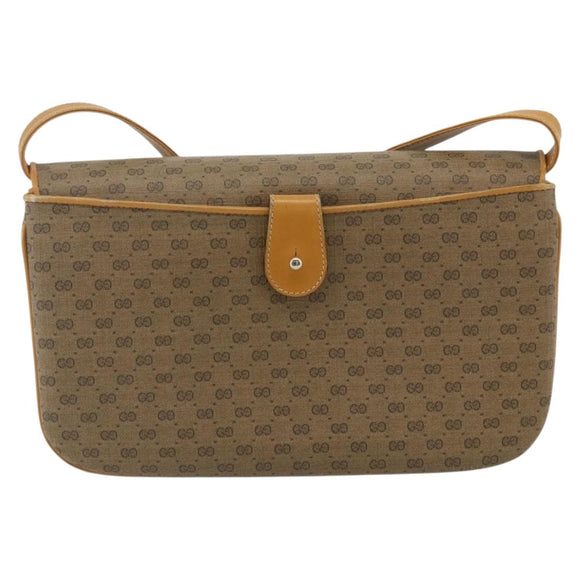 GUCCI Micro GG Supreme Shoulder Bag PVC Beige Gold 004 104 0024 Auth 176684