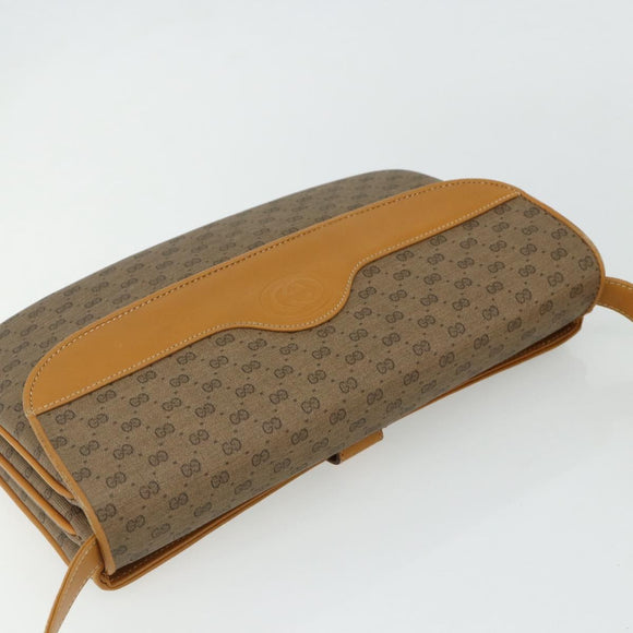 GUCCI Micro GG Supreme Shoulder Bag PVC Beige Gold 004 104 0024 Auth 176684
