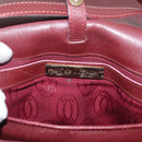 CARTIER Must Line Shoulder Bag Leather Bordeaux Gold Auth 176685-10