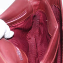 CARTIER Must Line Shoulder Bag Leather Bordeaux Gold Auth 176685-18