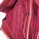 CARTIER Must Line Shoulder Bag Leather Bordeaux Gold Auth 176685-20