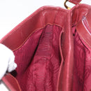 CARTIER Must Line Shoulder Bag Leather Bordeaux Gold Auth 176685-21