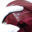 CARTIER Must Line Shoulder Bag Leather Bordeaux Gold Auth 176685-23