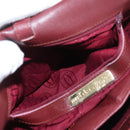 CARTIER Must Line Shoulder Bag Leather Bordeaux Gold Auth 176685-24