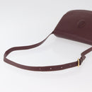 CARTIER Must Line Shoulder Bag Leather Bordeaux Gold Auth 176685-7