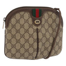 GUCCI GG Supreme Web Sherry Line Shoulder Bag PVC Beige 904 02 047 Auth 176686-1