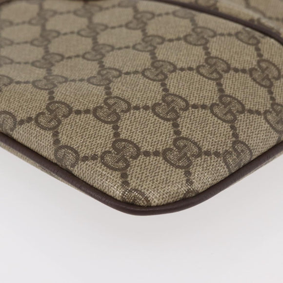 GUCCI GG Supreme Web Sherry Line Shoulder Bag PVC Beige 904 02 047 Auth 176686