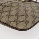 GUCCI GG Supreme Web Sherry Line Shoulder Bag PVC Beige 904 02 047 Auth 176686-11