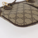 GUCCI GG Supreme Web Sherry Line Shoulder Bag PVC Beige 904 02 047 Auth 176686-12