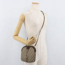 GUCCI GG Supreme Web Sherry Line Shoulder Bag PVC Beige 904 02 047 Auth 176686-22