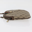 GUCCI GG Supreme Web Sherry Line Shoulder Bag PVC Beige 904 02 047 Auth 176686-5
