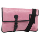 Miu Miu Shoulder Bag Leather Pink Silver Auth 176688A-1