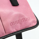 Miu Miu Shoulder Bag Leather Pink Silver Auth 176688A-17