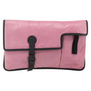 Miu Miu Shoulder Bag Leather Pink Silver Auth 176688A-13