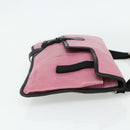 Miu Miu Shoulder Bag Leather Pink Silver Auth 176688A-4