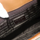PRADA Shoulder Bag Nylon Beige Silver Auth 176689-10
