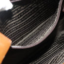 PRADA Shoulder Bag Nylon Beige Silver Auth 176689-20