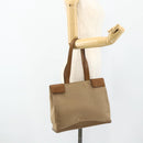 PRADA Shoulder Bag Nylon Beige Silver Auth 176689-22