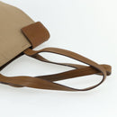 PRADA Shoulder Bag Nylon Beige Silver Auth 176689-7