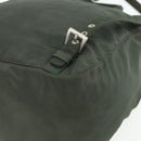 PRADA Backpack Nylon Silver Khaki Auth 176690-17