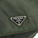PRADA Backpack Nylon Silver Khaki Auth 176690-19
