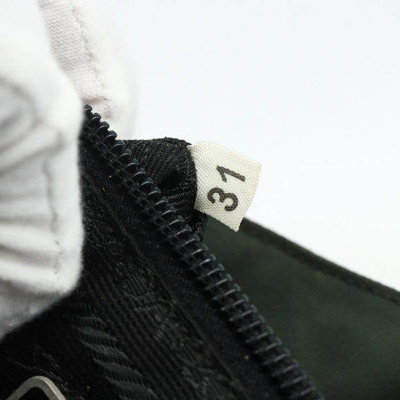 PRADA Backpack Nylon Silver Khaki Auth 176690