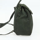 PRADA Backpack Nylon Silver Khaki Auth 176690-3