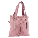 SAINT LAURENT Kahala Tote Bag Canvas Pink Silver 123435 Auth 176691-1