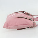 SAINT LAURENT Kahala Tote Bag Canvas Pink Silver 123435 Auth 176691-5