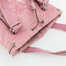 SAINT LAURENT Kahala Tote Bag Canvas Pink Silver 123435 Auth 176691-6