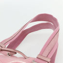 SAINT LAURENT Kahala Tote Bag Canvas Pink Silver 123435 Auth 176691-8