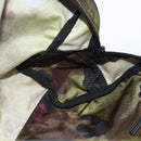 PRADA Pouch Nylon Silver Khaki Auth 176692A-18