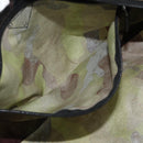 PRADA Pouch Nylon Silver Khaki Auth 176692A-11