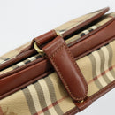 Burberrys Nova Check Shoulder Bag PVC Leather Beige Gold Auth 176693-16