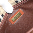 Burberrys Nova Check Shoulder Bag PVC Leather Beige Gold Auth 176693-18