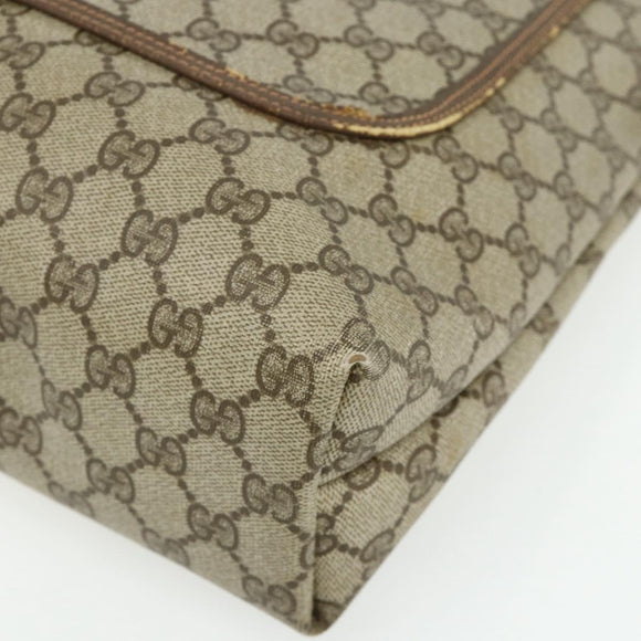 GUCCI GG Supreme Web Sherry Line Tote Bag PVC Beige Red 39 02 003 Auth 176694