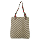 GUCCI GG Supreme Web Sherry Line Tote Bag PVC Beige Red 39 02 003 Auth 176694-3