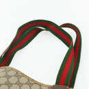 GUCCI GG Supreme Web Sherry Line Tote Bag PVC Beige Red 39 02 003 Auth 176694-8