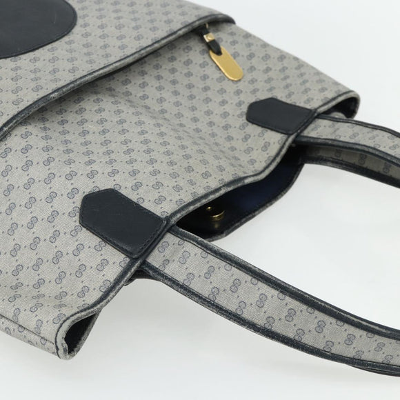 GUCCI GG Supreme Tote Bag PVC Navy Gold 002 39 0054 Auth 176695